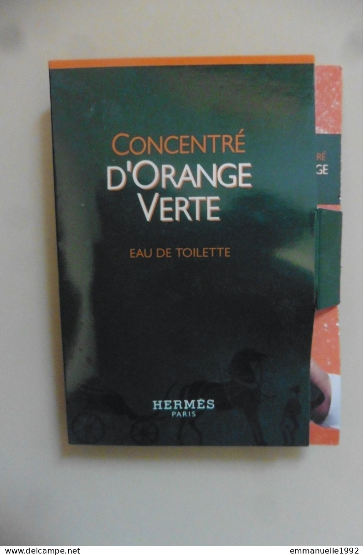 Miniature Echantillon Eau De Toilette Concentré D'Orange Verte Hermès 1,6 Ml Natural Spray Vaporisateur - Mignon Di Profumo Donna (con Box)