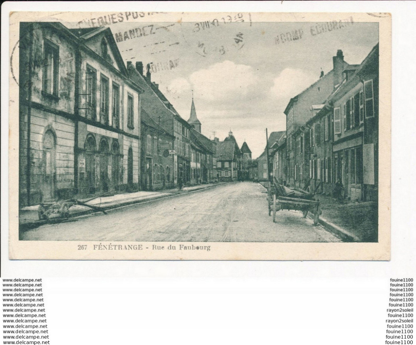 Carte De FENETRANGE Rue Du Faubourg - Fénétrange