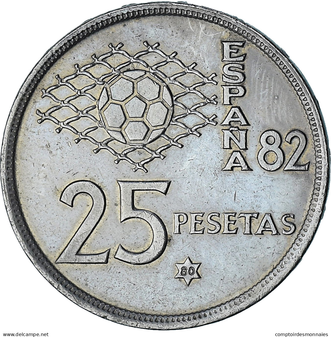 Espagne, Juan Carlos I, 25 Pesetas, 1980 (80), Madrid, SPL+, Du Cupronickel - 50 Centimos