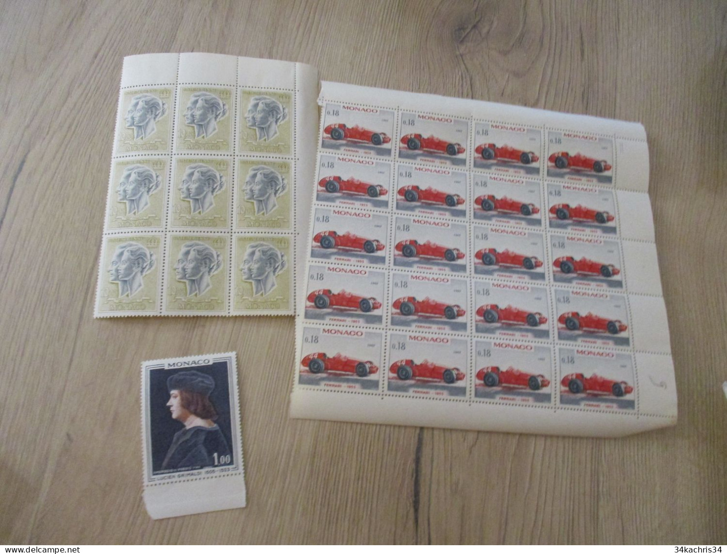 Monaco Lot Sous Faciale + De 100€ De Faciale En Franc Majorité Sans Charnière Quelques Défauts Sur De Rares Timbres - Collections, Lots & Séries