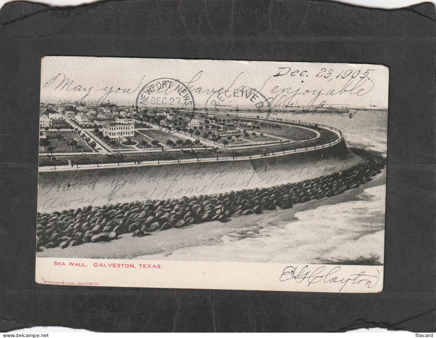 125865       Stati  Uniti,    Sea   Wall,   Galveston,   Texas,   VG  1905 - Galveston