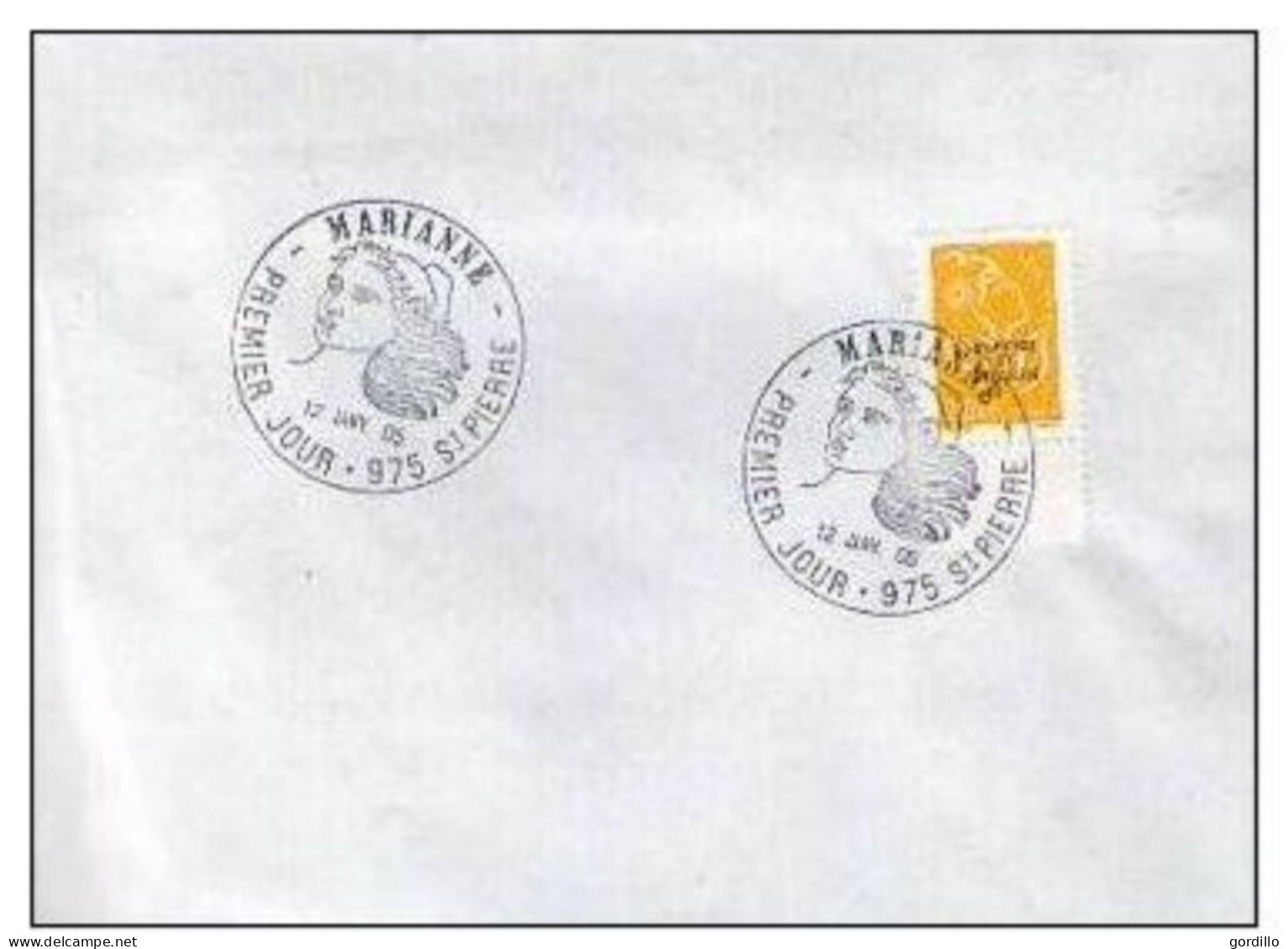 FDC Saint Pierre Et Miquelon Marianne De Lamouche 0,01  Euro   12 01 2005 - FDC