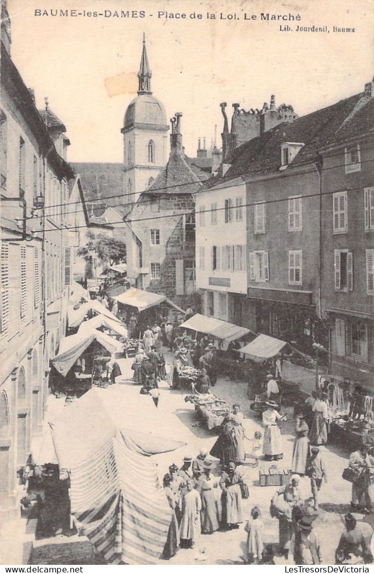 FRANCE - Baume Les Dames - Place De La Loi - Le Marché - Carte Postale Ancienne - Baume Les Dames