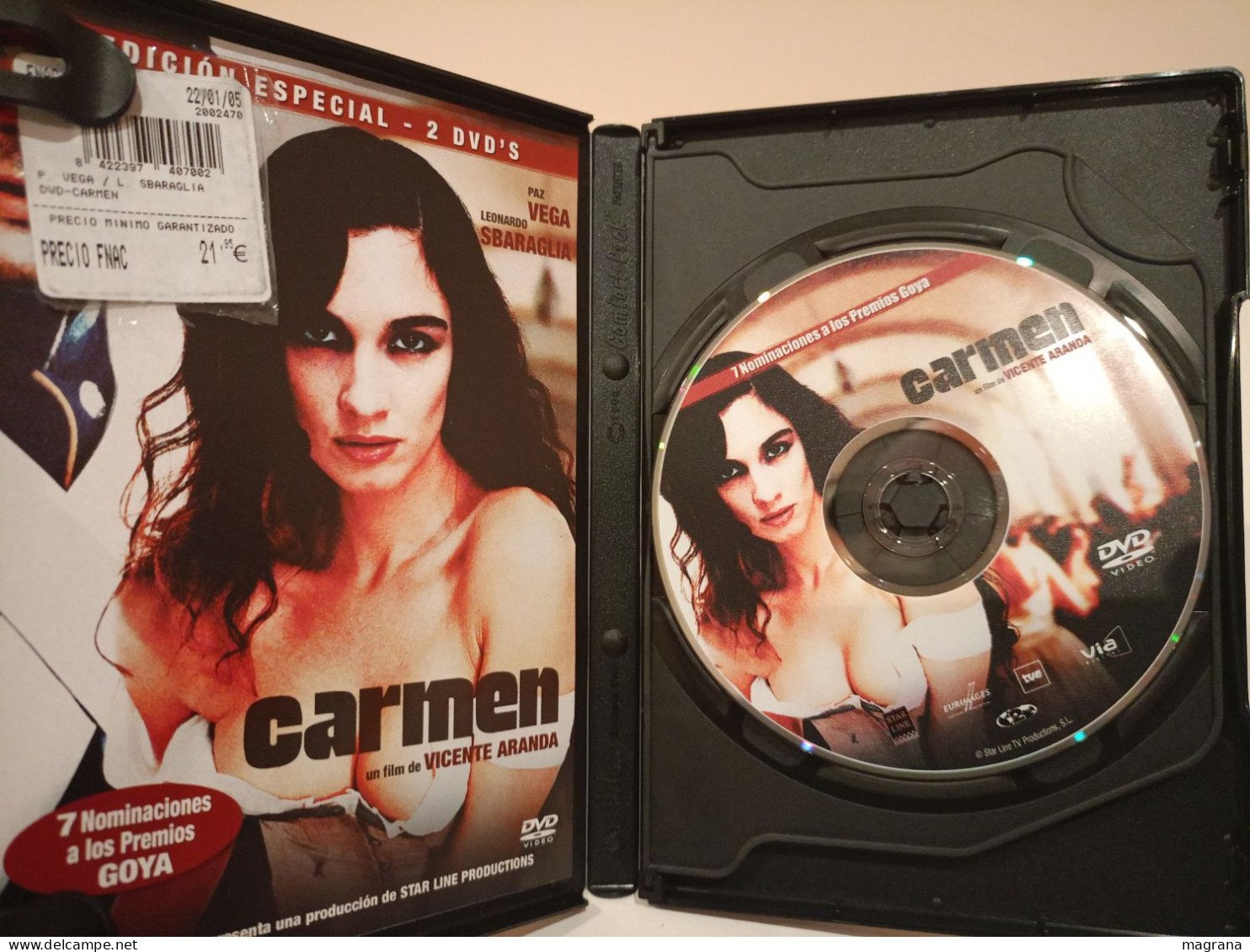 Película Dvd. Carmen. Un Film De Vicente Aranda. Paz Vega Y Leonardo Sbaraglia. 2004. - History