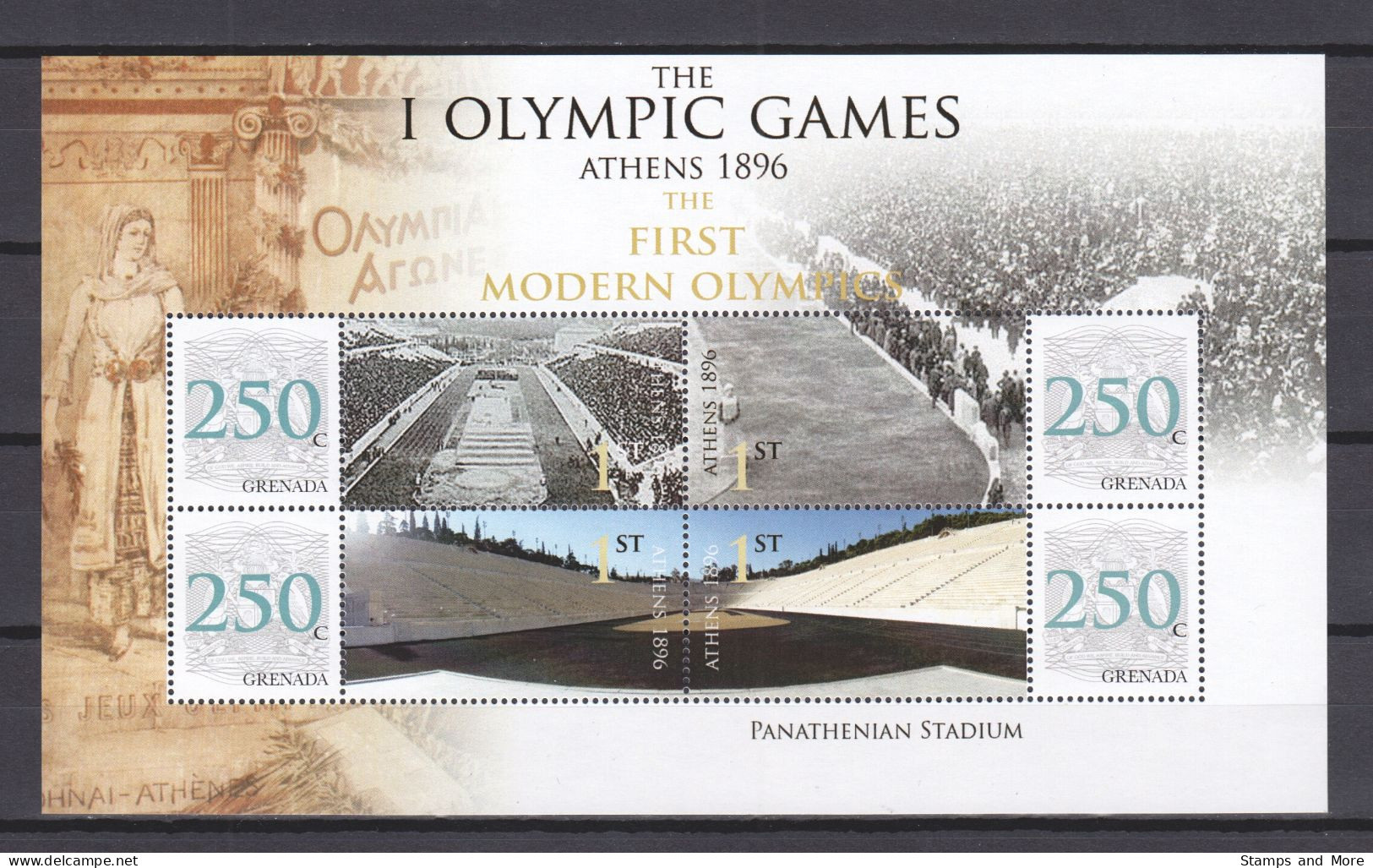 Grenada - SUMMER OLYMPICS ATHENS 1896 - Set 1 Of 2 MNH Sheet - Ete 1896: Athènes