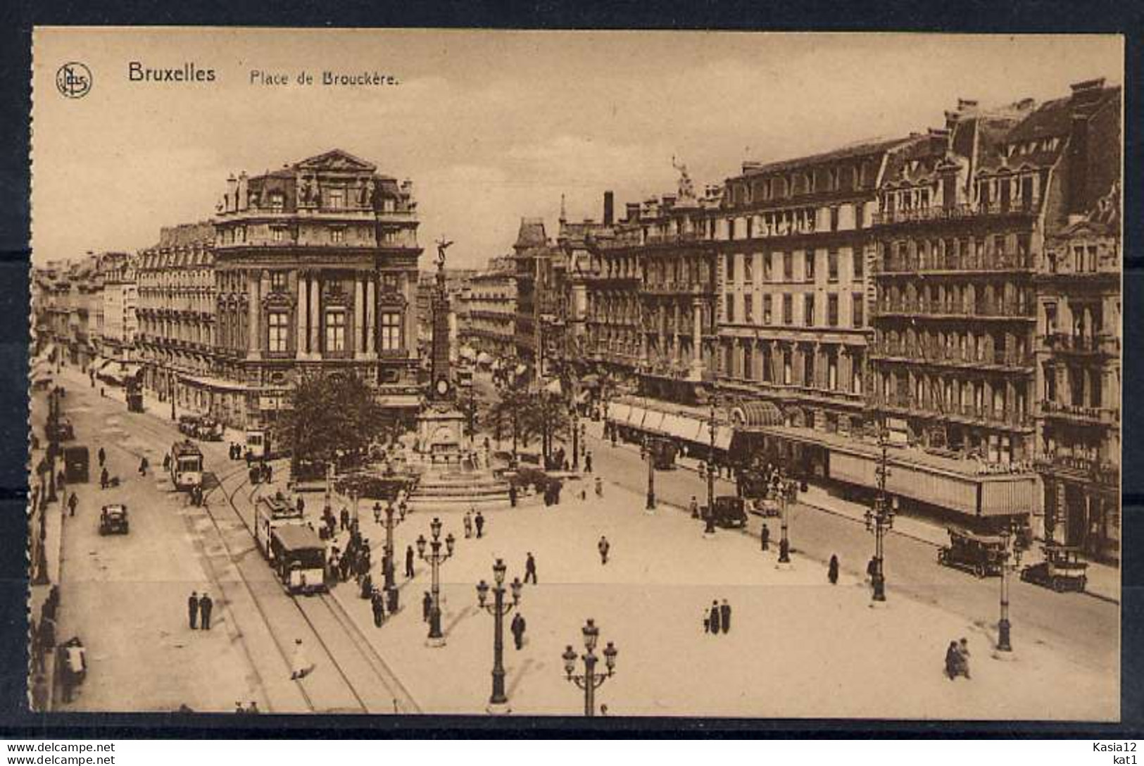 M04137)Ansichtskarte: Bruessel + Strassenbahn - Chemins De Fer, Gares