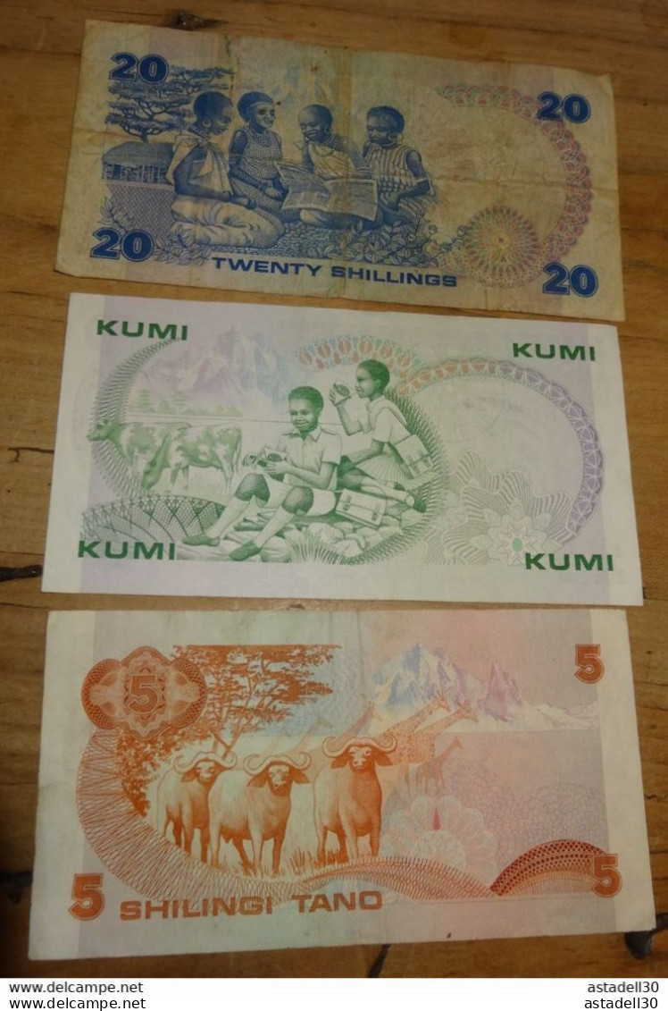 KENYA : 3 Billets Des Annees 80 ............ CL-2-39 - Kenia