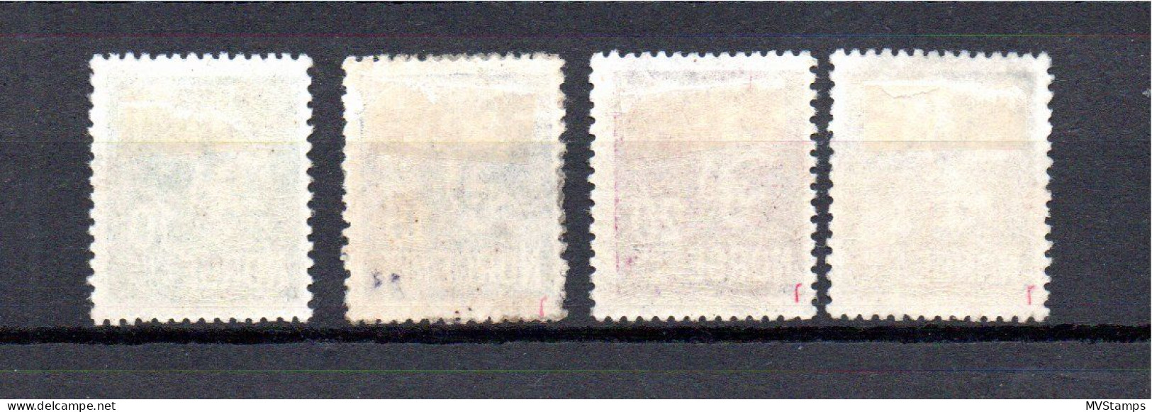 Norway 1925 Set Lion/Svalbard Stamps (Michel 116/19) Nice MLH - Neufs