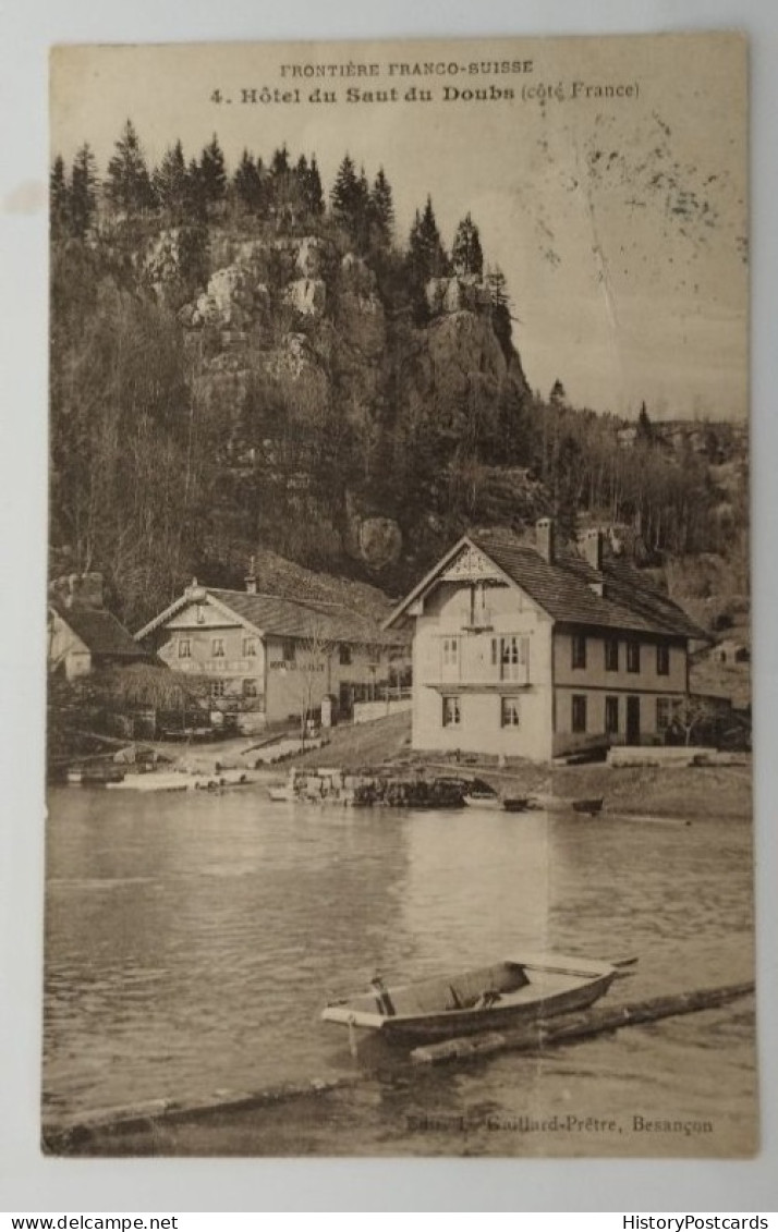 Hotel Du Saunt Du Doubs, Frontier Franco-Suisse, Les Brenets, 1915 - Les Brenets