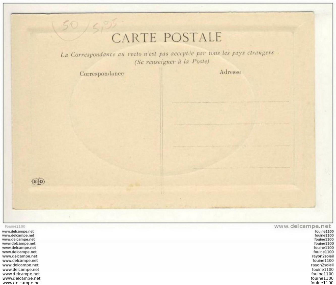 Très Belle Carte De Ducey  ( En Forme De Médaillon )( Recto Verso ) - Ducey