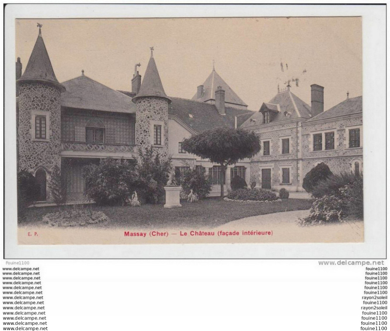 Carte De Massay   Le Château ( Recto Verso ) - Massay