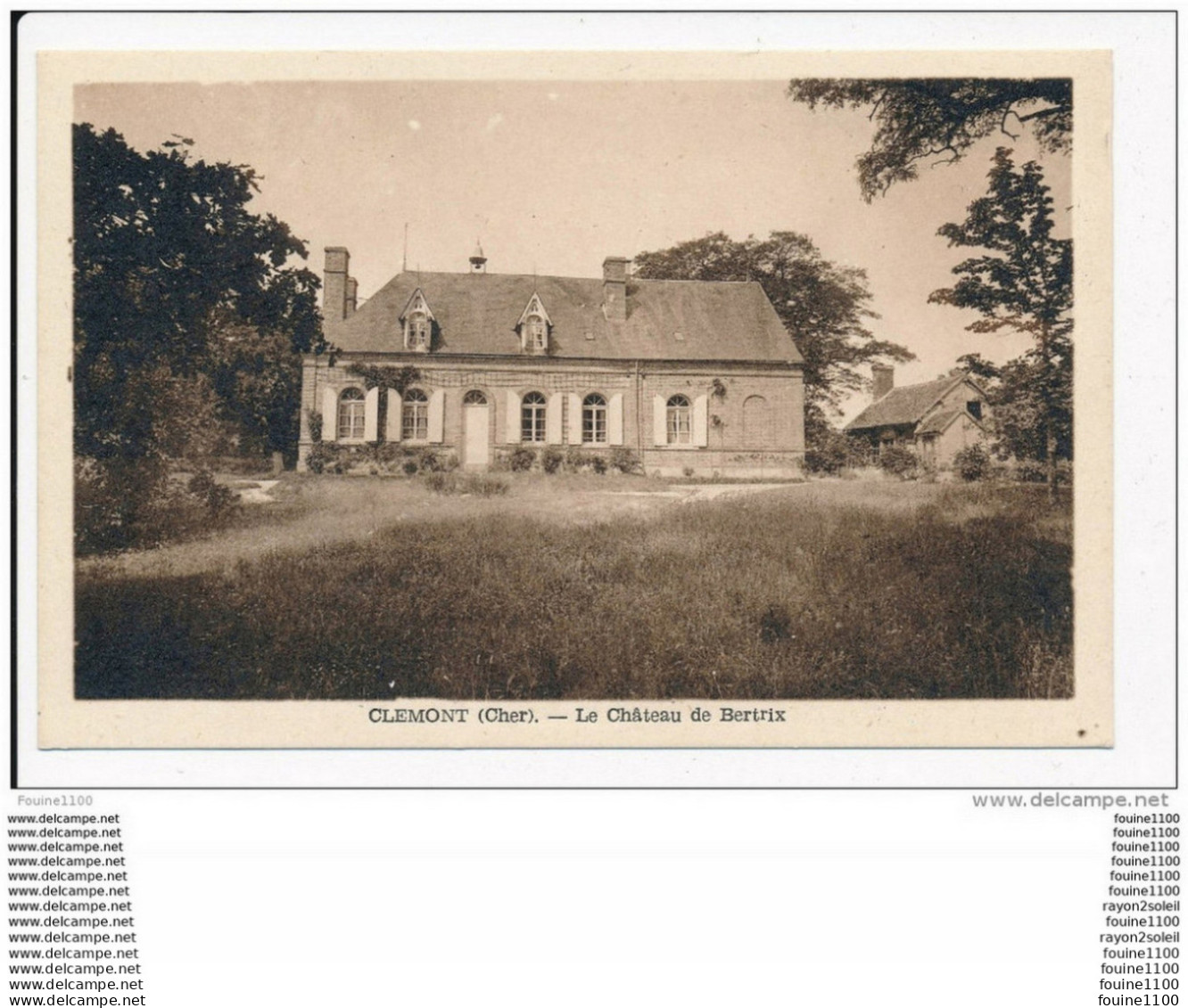 Carte De Clémont Le Château De Bertrix   ( Recto Verso ) - Clémont