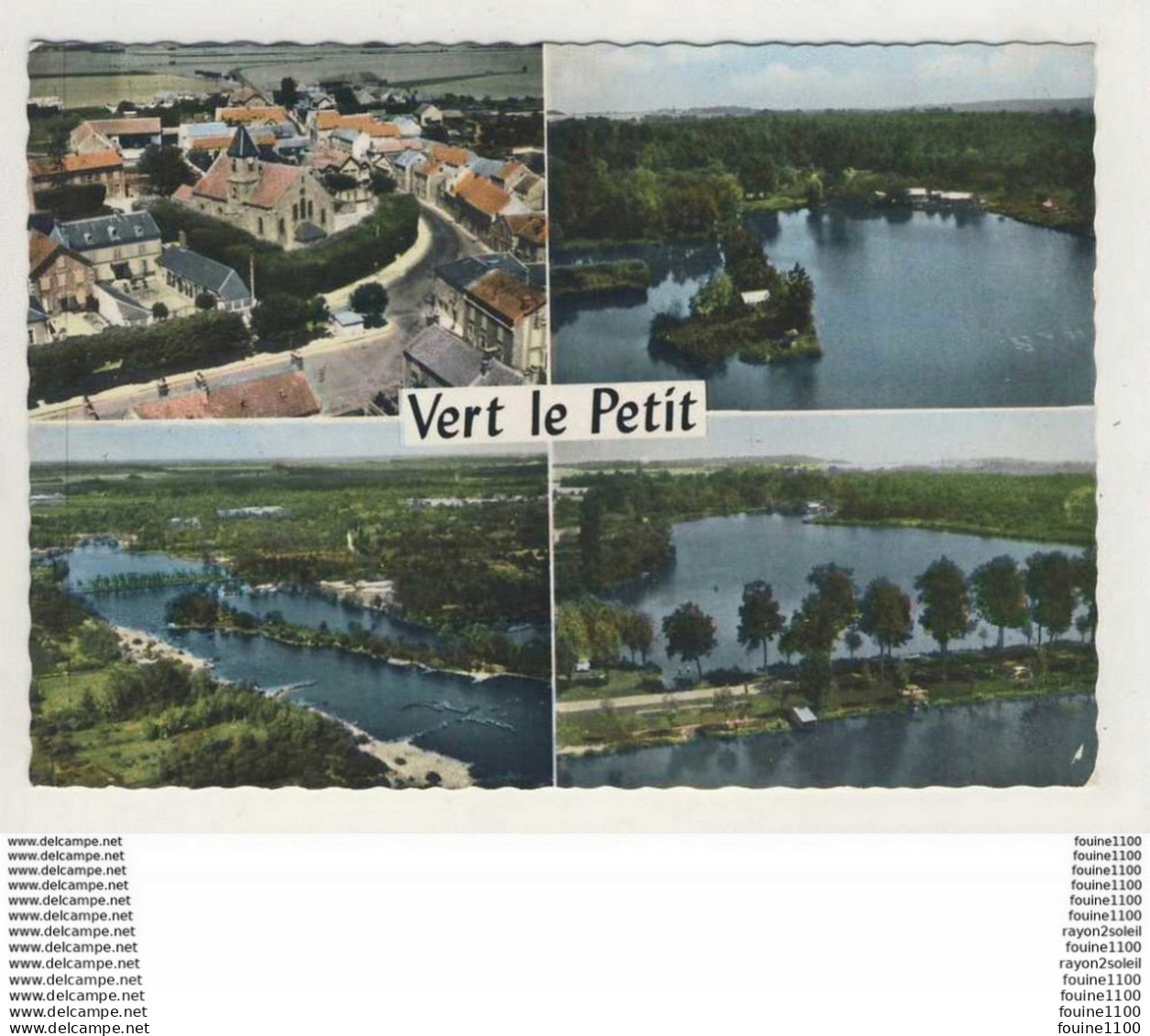 Carte De Vert Le Petit   ( Vue Aérienne )  ( Format 15 X 10,5 Cm )( Recto Verso ) - Vert-le-Petit