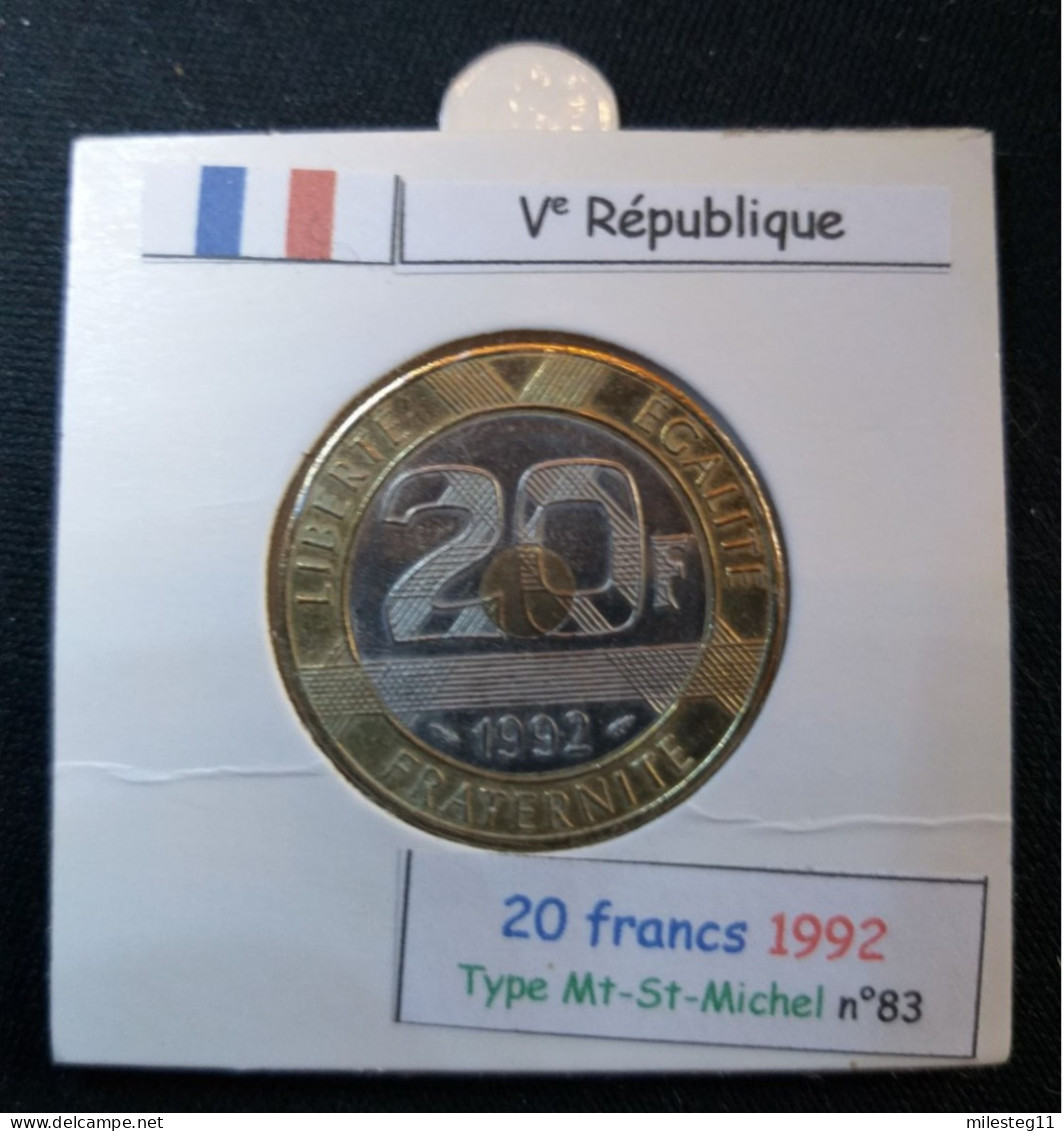 France 1992 20 Francs Type Mont-Saint-Michel (réf Gadoury N°871) - 20 Francs