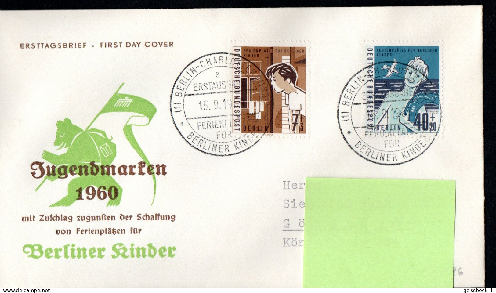 Berlin 1960: Mi.-Nr. 193 + 196 FDC: Hilfswerk Berlin     (K001) - 1948-1970