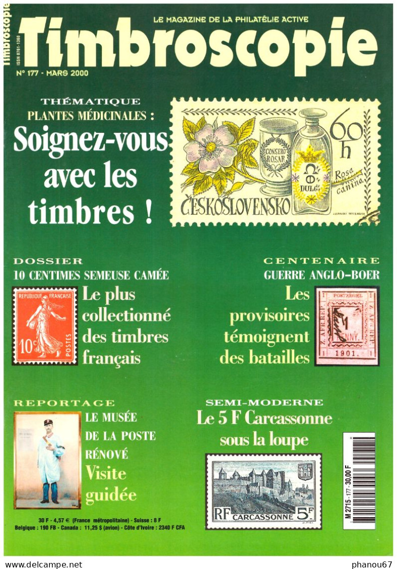 TIMBROSCOPIE N° 177 Mars 2000 Magazine Philatelie Revue Timbres - Frans (vanaf 1941)