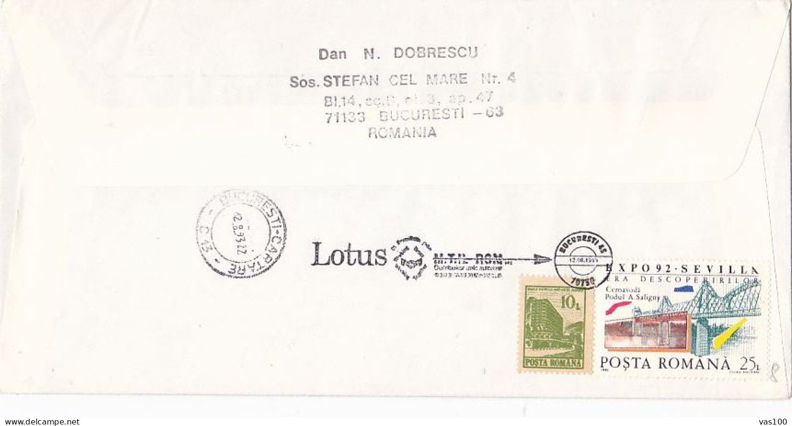 SCIENCE, COMPUTERS, IT COMPANY ADVERTISING, REGISTERED SPECIAL COVER, 1993, ROMANIA - Computers