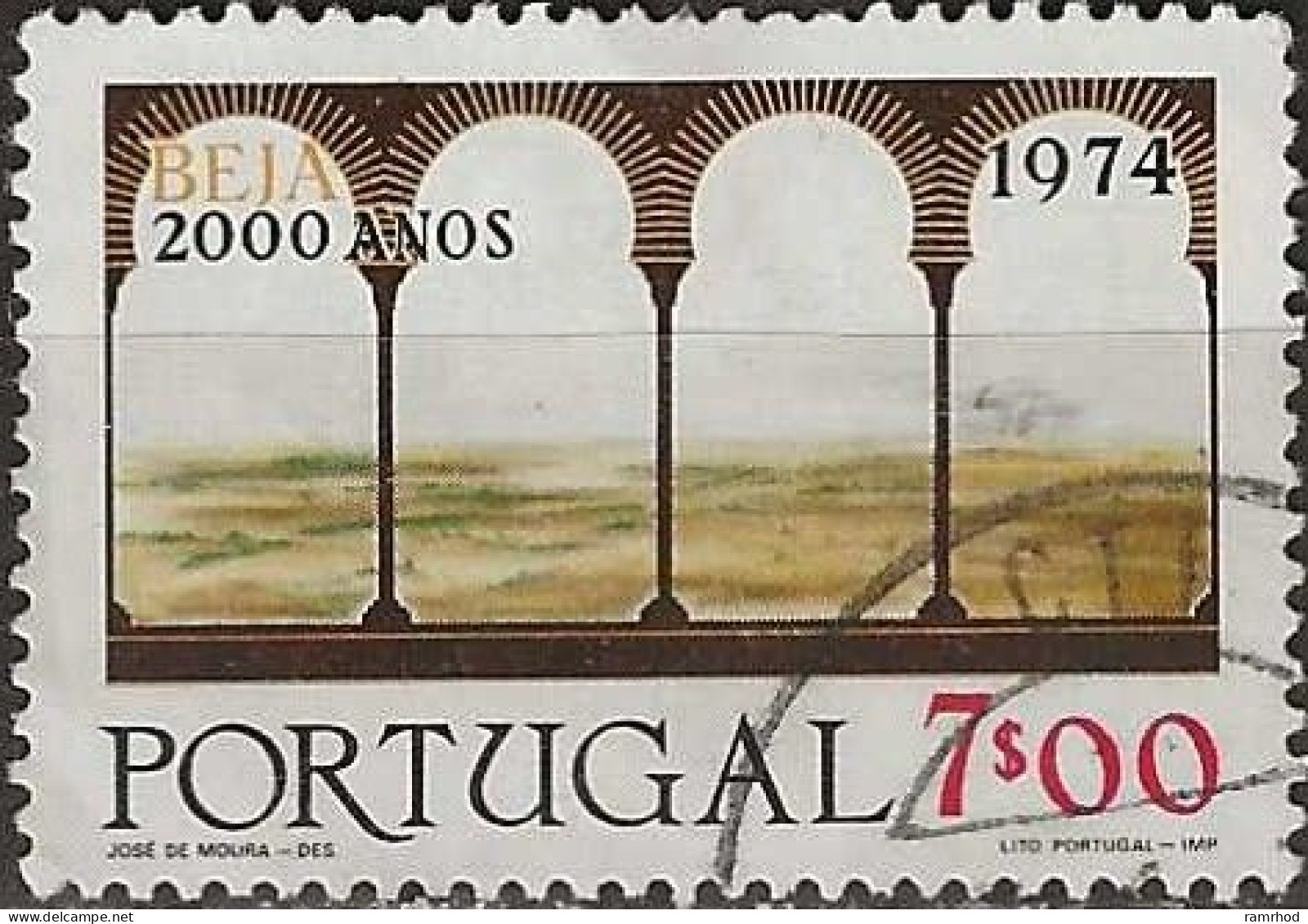 PORTUGAL 1974 Bimillenary Of Beja - 7e. - Moorish Arches FU - Used Stamps