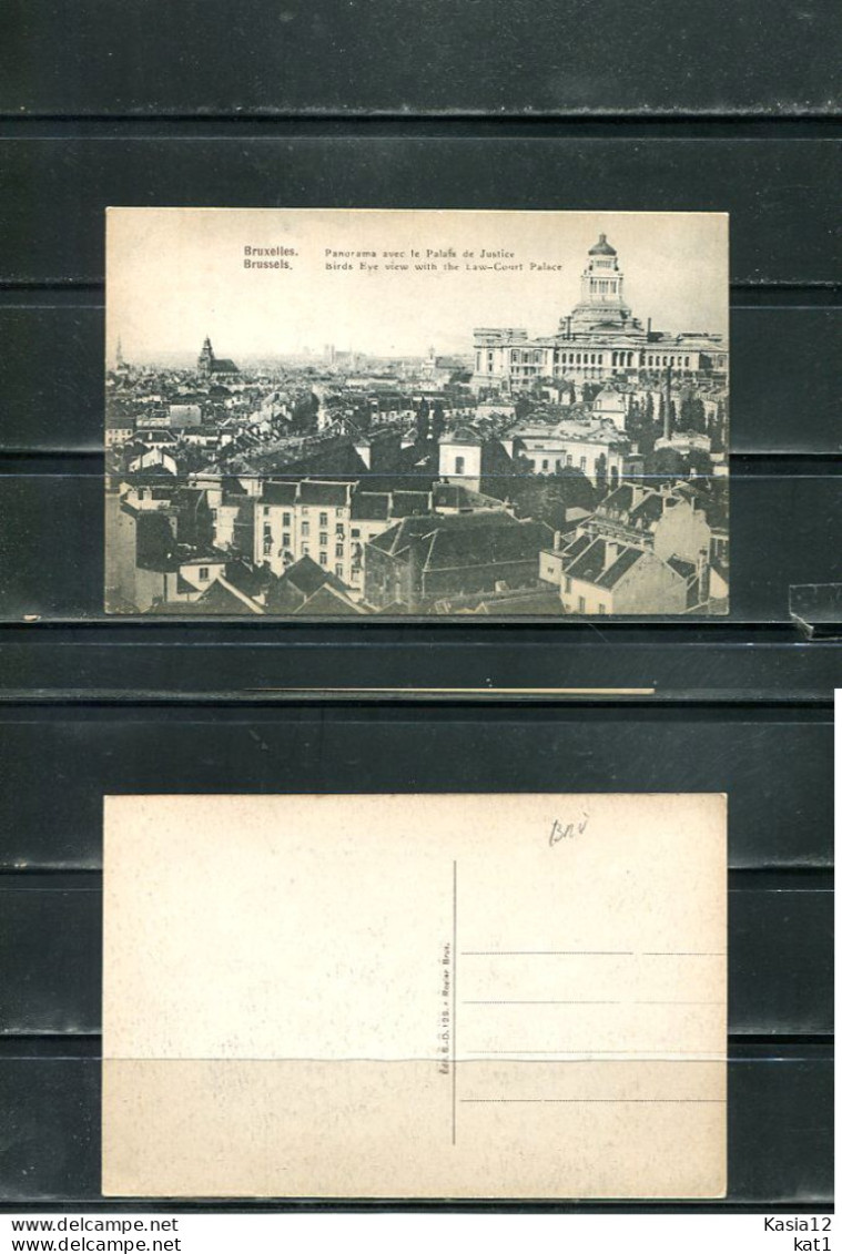 K18301)Ansichtskarte: Bruessel, Panorama Avec Le Palais D Justice - Mehransichten, Panoramakarten