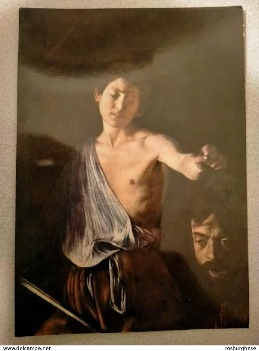 Cartolina Roma Galleria Borghese Caravaggio Michelangelo Davide Golia FG - Musées