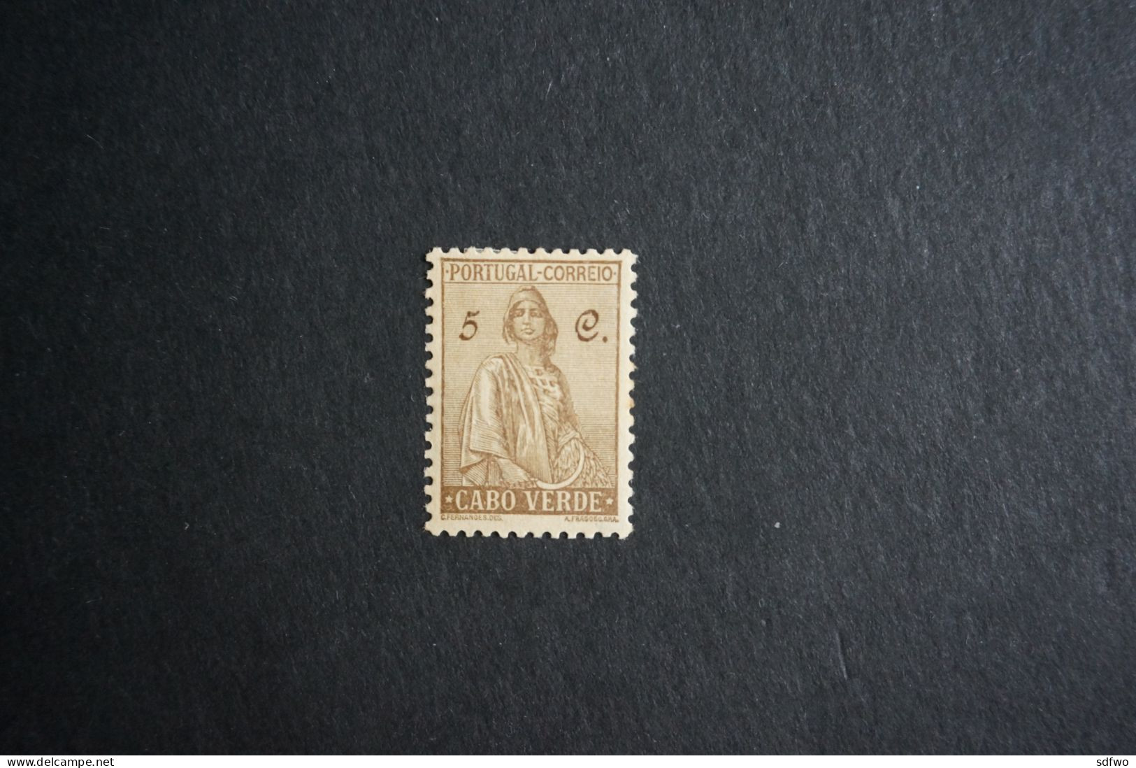 (T5) Cape Verde Cabo Verde 1934 Ceres 5 C- Af. 200 (MH) - Islas De Cabo Verde