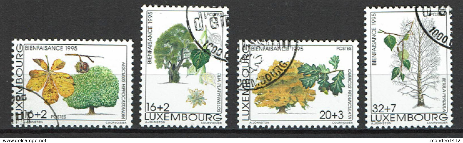 Luxembourg 1995 - YT 1330/1333 - Indigenous Trees, Les Arbres De Nos Régions - Usati