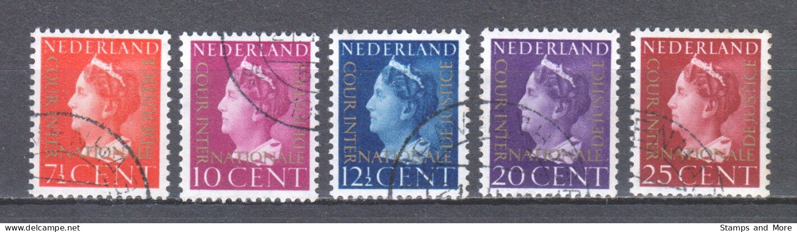 Netherlands 1947 NVPH Dienst D20-24 (COUR DE JUSTICE) Canceled (4) - Officials