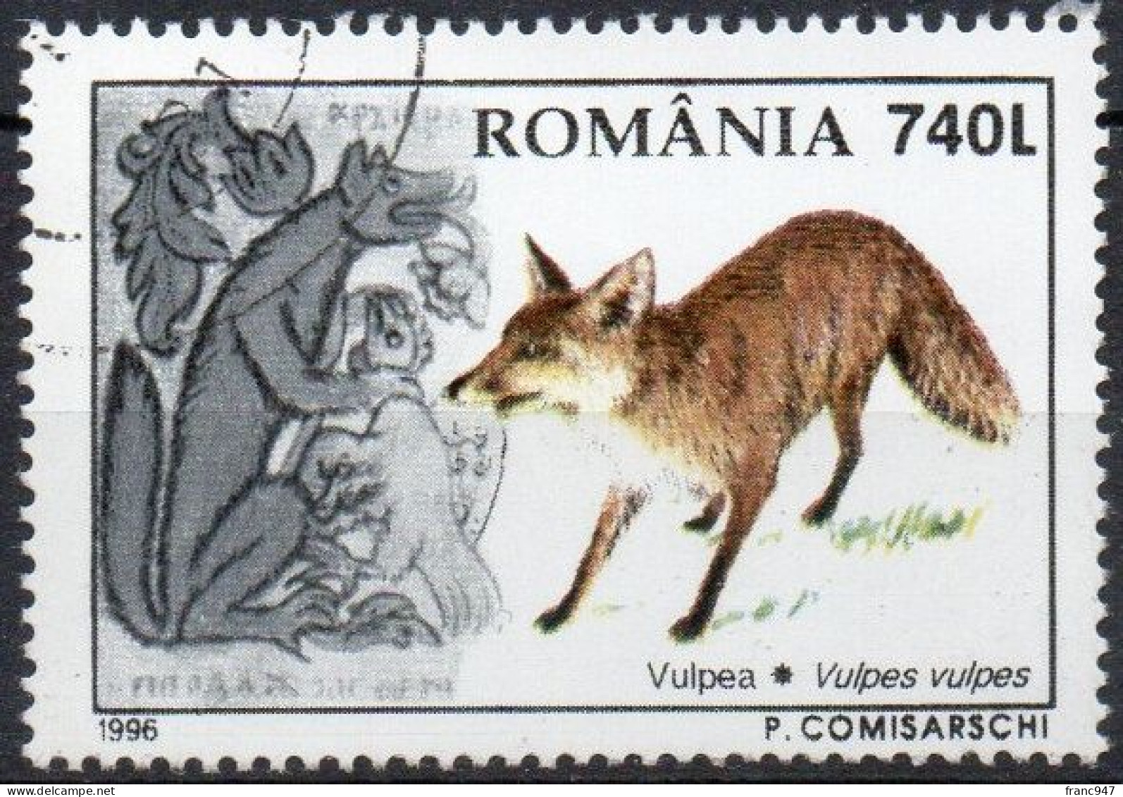 ROMANIA, 1996 Red Fox (Vulpes Vulpes) USATO CTO - Usado