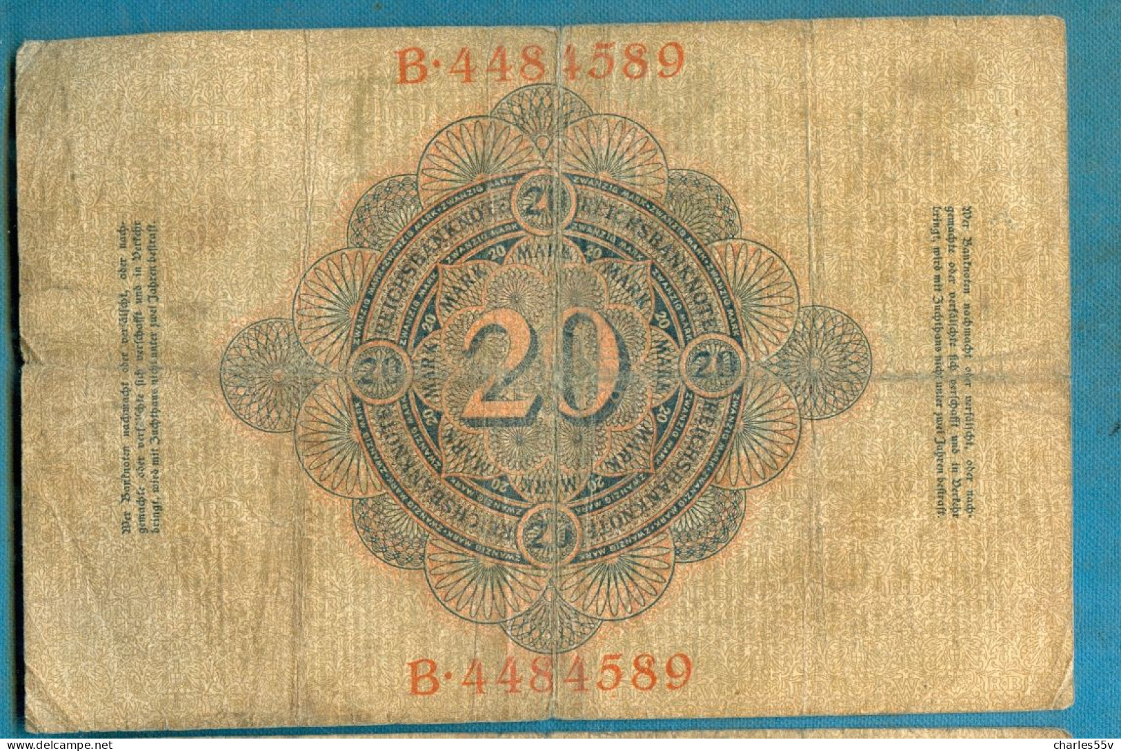20 Mark 8.6.1907 Udr.T Serie B - 20 Mark