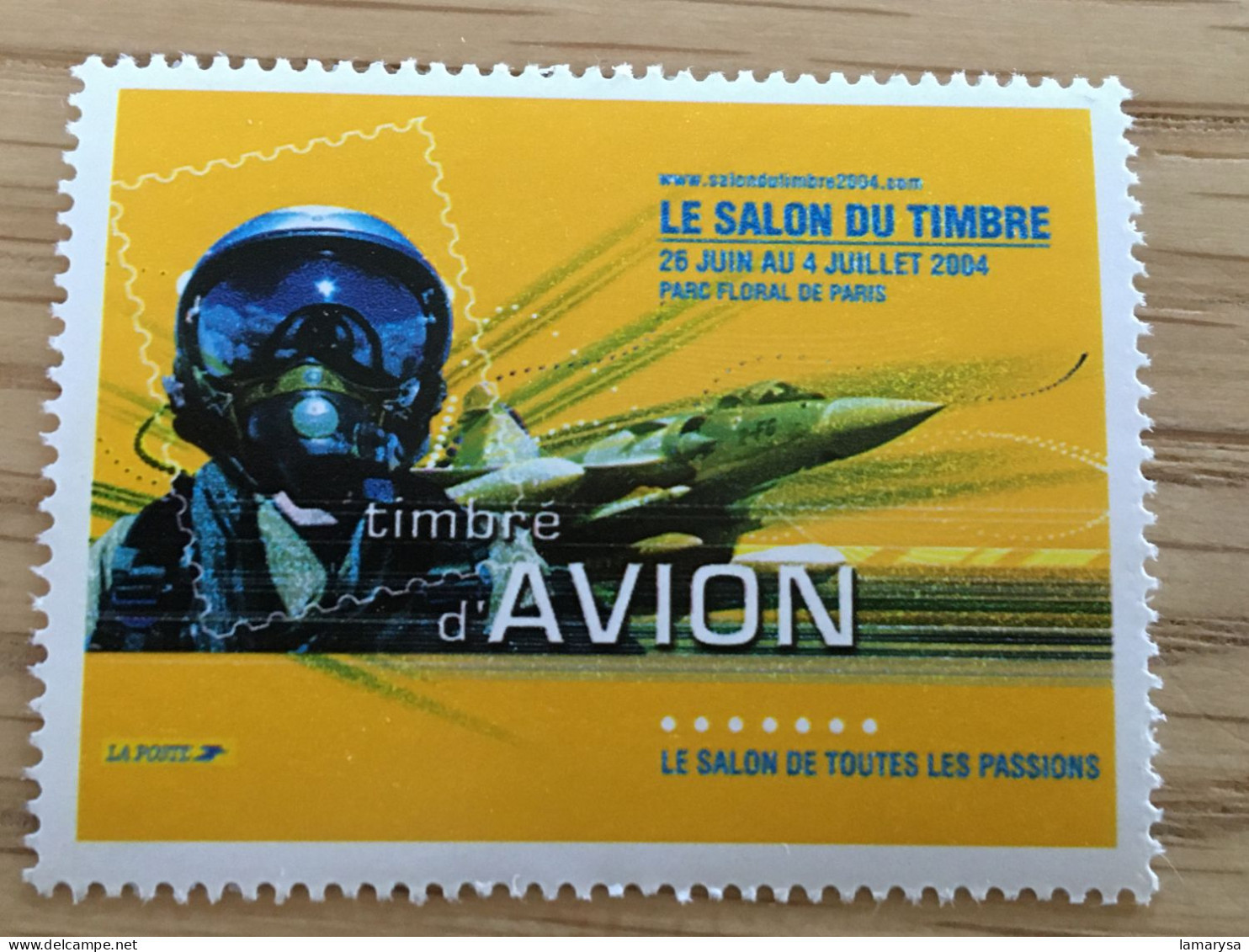 2004 Salon Du Timbre & écrit Parc Floral Paris Vignette**Avion Erinnophilie, Timbre,stamp,Sticker-aviation Aérien - Aviation