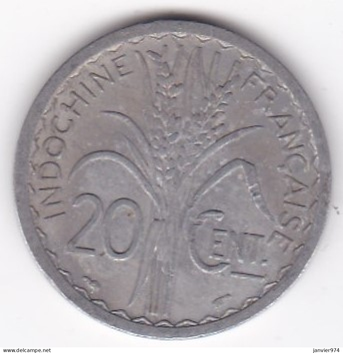 Indochine Française. 20 Cent 1945 Paris. Aluminium, Lec# 250 - French Indochina