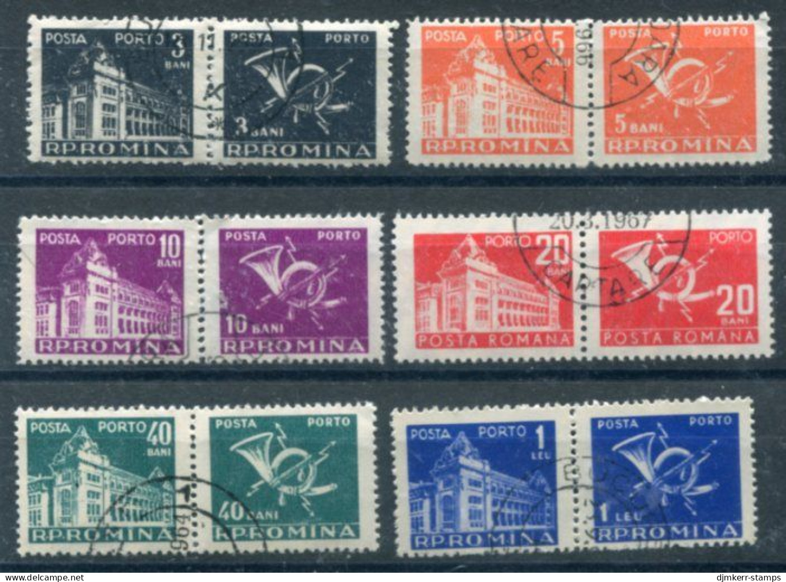 ROMANIA 1957 Postage Due Set Used. Michel Porto101-06 - Strafport