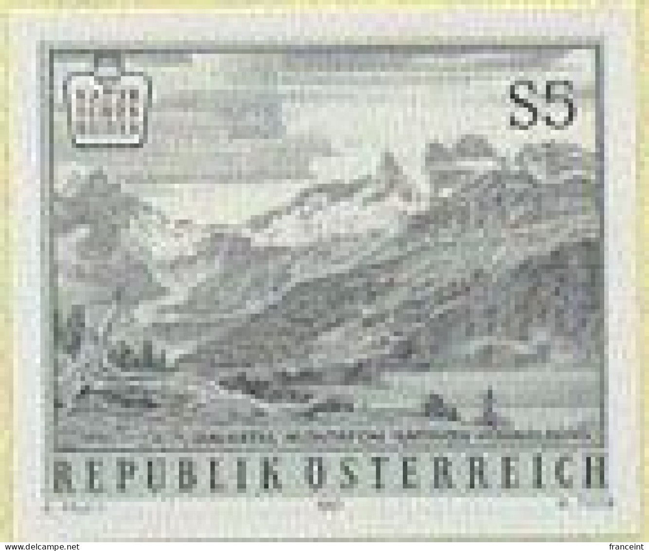 AUSTRIA(1987) Gauertal-Montafon. Black Print. Scott No 1352, Yvert No 1724. - Essais & Réimpressions