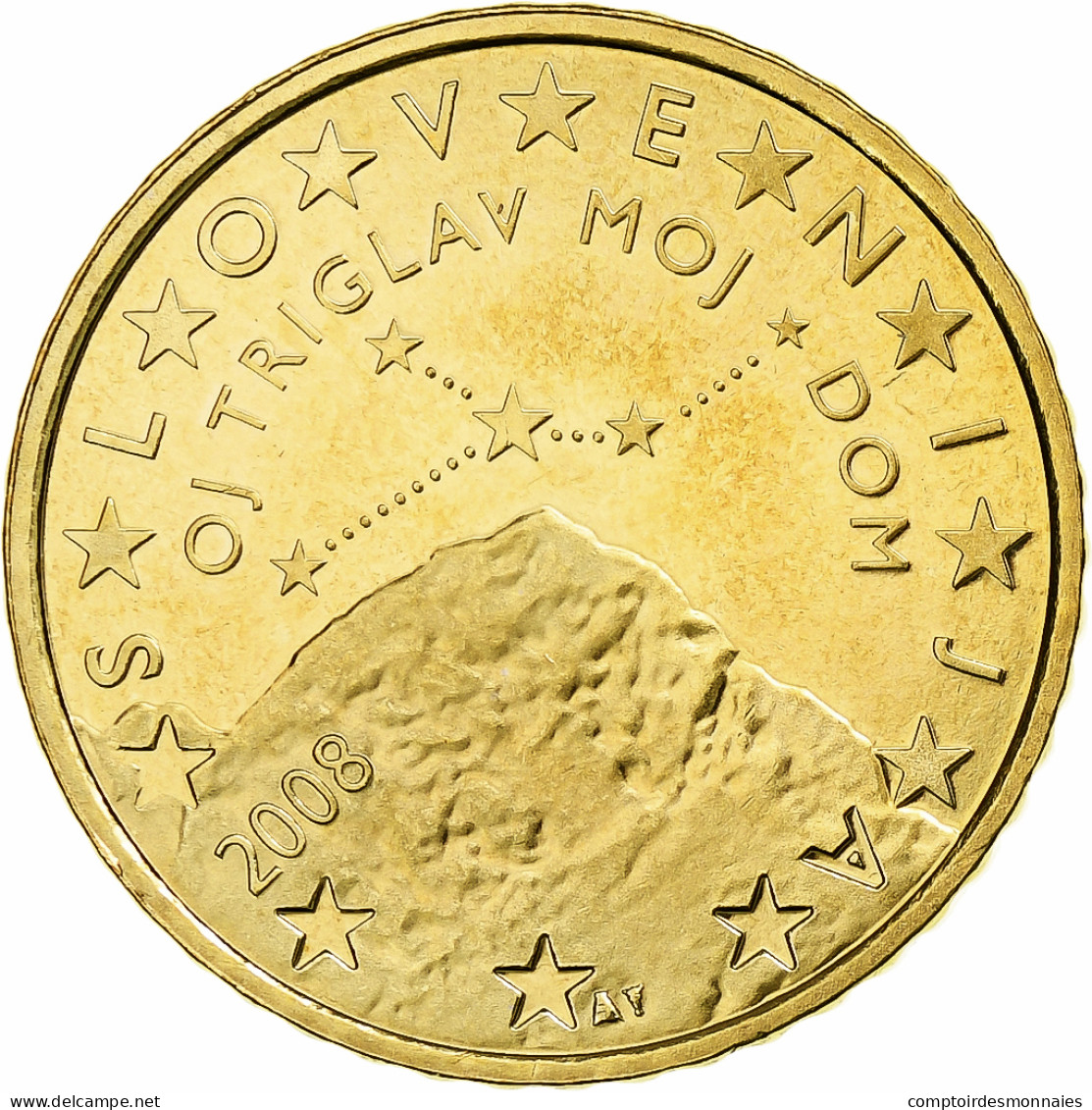 Slovénie, 50 Euro Cent, 2008, Laiton, FDC, KM:73 - Slovenia