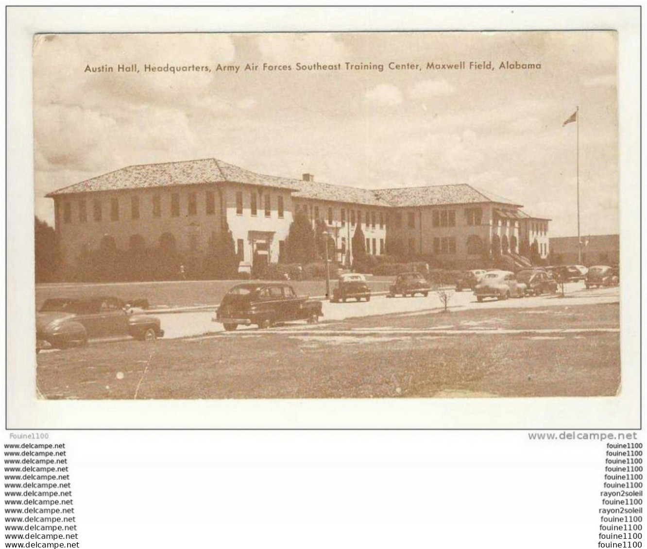 Austin Hall Héadquarters Army Air Forces Southeast Training Center Maxwell Field  Alabama  ( Recto Verso ) - Sonstige & Ohne Zuordnung