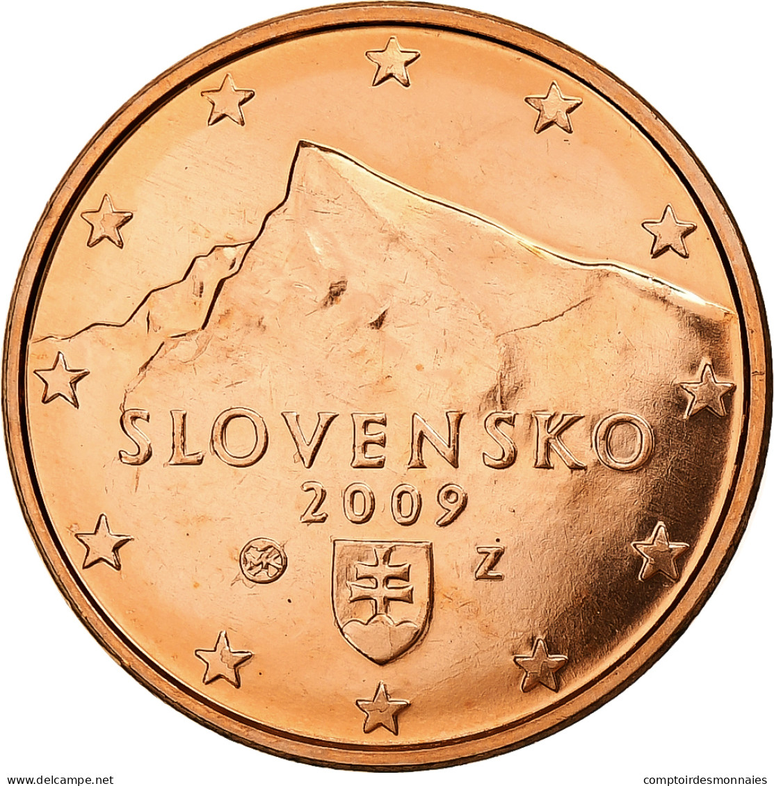 Slovaquie, 5 Euro Cent, 2009, Kremnica, Cuivre Plaqué Acier, FDC, KM:97 - Slovaquie