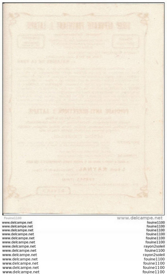 Buvard Grand Format 22,5x28 Cm  Sirop Dépuratif Fortifiant LATAPIE Du Pharmacien Léon Raynal à Cordes Tarn Médicament - M