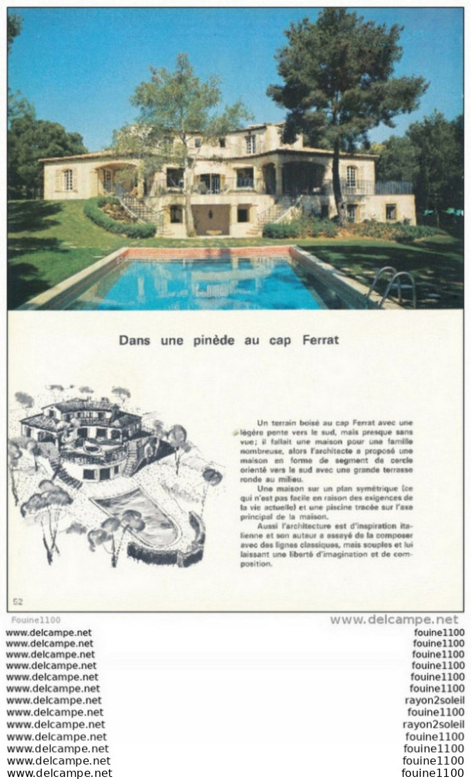 Architecture Plan / Photo D'une Villa Dans Une Pinède Au CAP FERRAT ( Architecte A. Svetchine à Nice ) - Architectuur