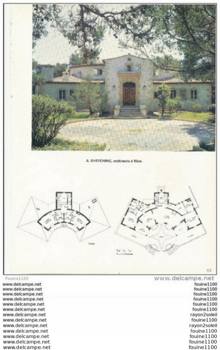 Architecture Plan / Photo D'une Villa Dans Une Pinède Au CAP FERRAT ( Architecte A. Svetchine à Nice ) - Architectuur