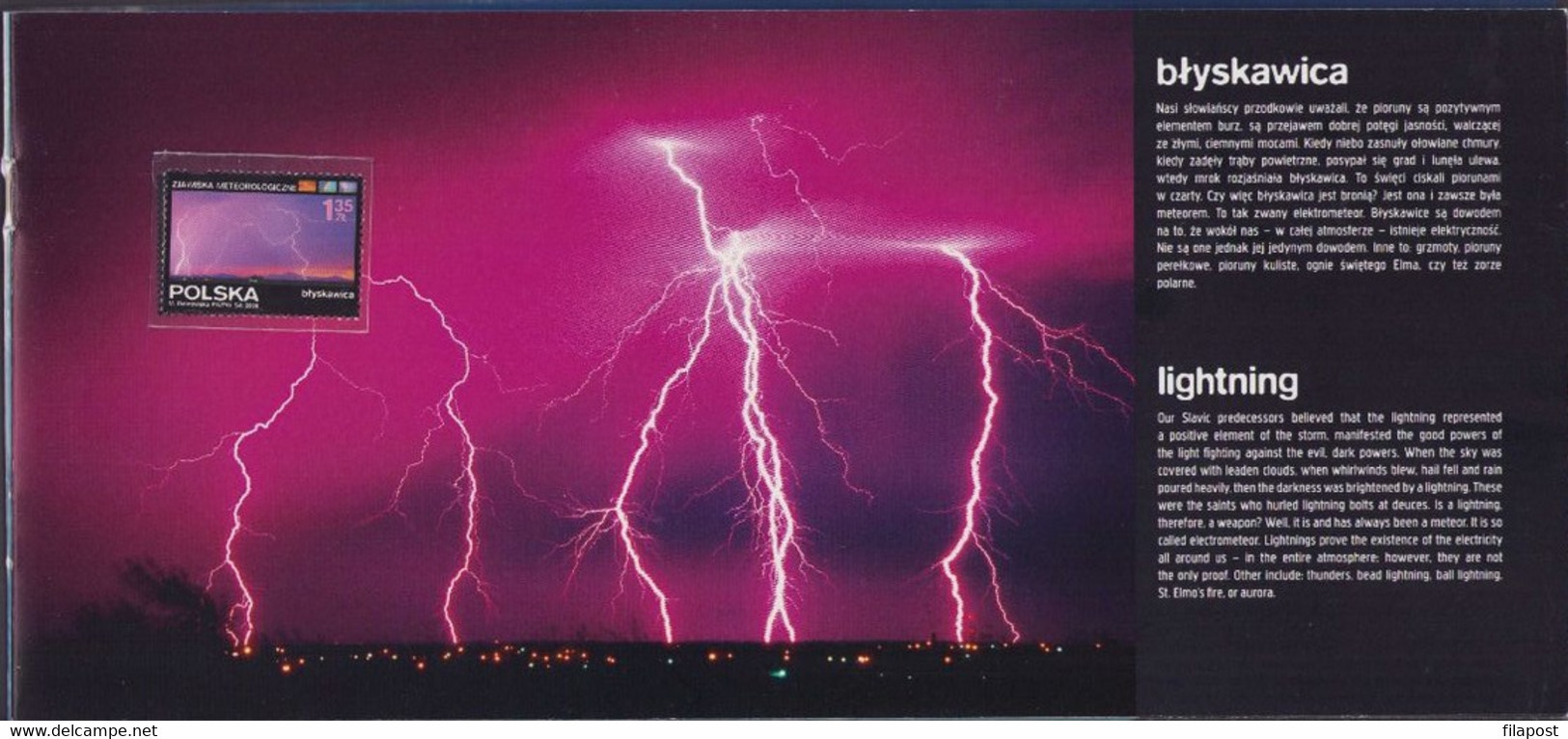 Poland 2008 + 2014  Booklet Meteorological Phenomena Wind Dessert Thunder Rainbow Whirlwind Cyclone FDC + 8 Stamps MNH** - Postzegelboekjes