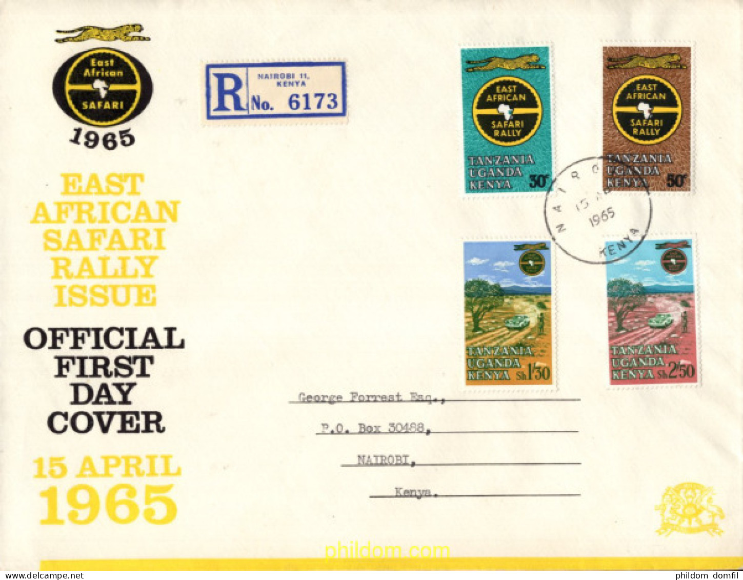 718993 MNH ESTE AFRICANO 1965 RALLY SAFARI DEL ESTE AFRICANO - British East Africa