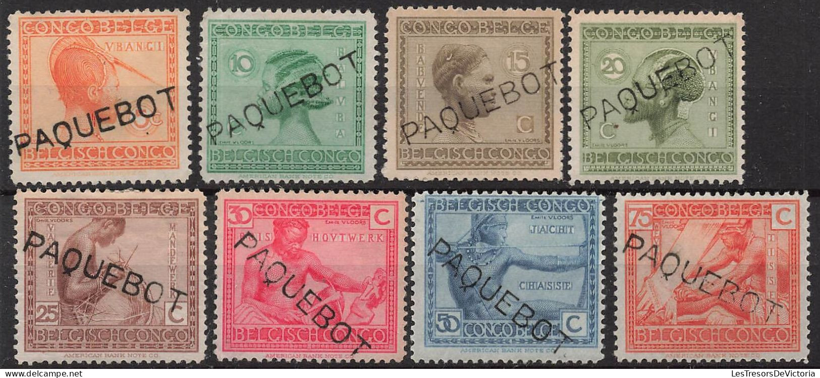 Timbres - Congo Belge - 1923 - COB 106/17 - Annulé Griffe Paquebot - Nuovi