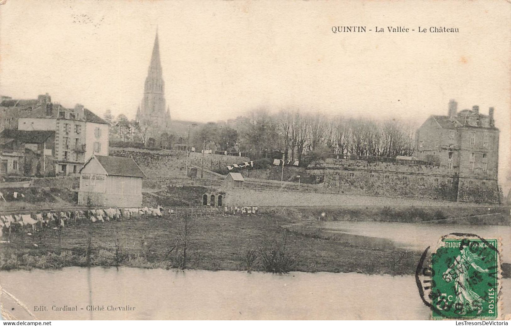 FRANCE - Quintin - La Vallée - Le Château - Edit Cardinal - Carte Postale Ancienne - Quintin