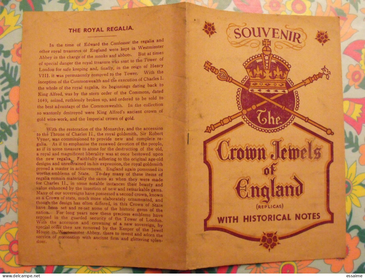 Souvenir Crown Jewels Of England. En Anglais. Les Joyaux De La Couronne. Sd Vers 1900 - Culture