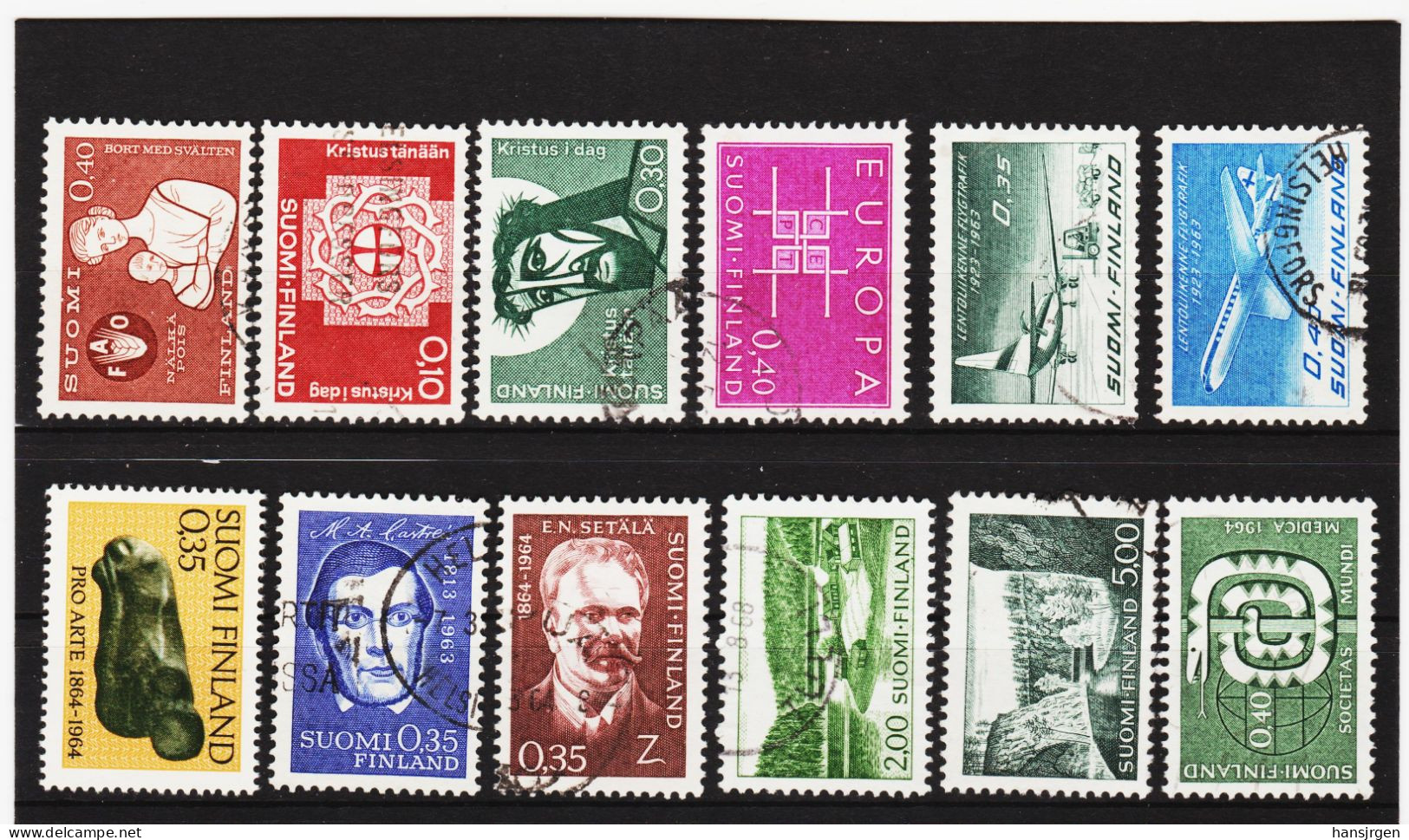 AUA683 FINNLAND L O T Aus 1963/64 Gestempelt / Entwertet  ZÄHNUNG Und STEMPEL SIEHE ABBILDUNG - Used Stamps