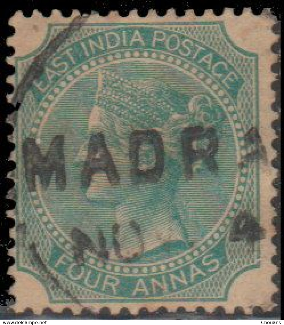 Inde Anglaise 1866. ~ YT 27 (par 2) - 4 A. Victoria  Cie Indes - 1858-79 Kronenkolonie