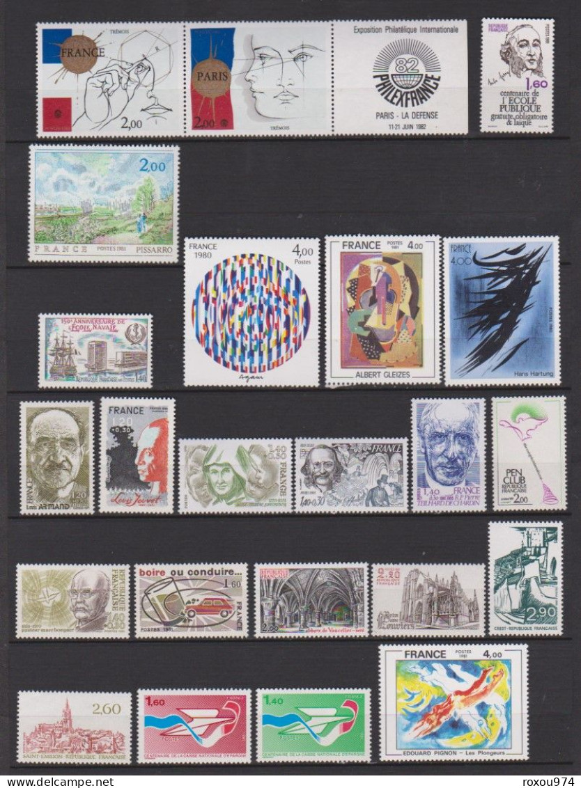 ANNEES COMPLETES      1980-81-82      TIMBRES NEUFS** + FEUILLET N°8        7 SCAN