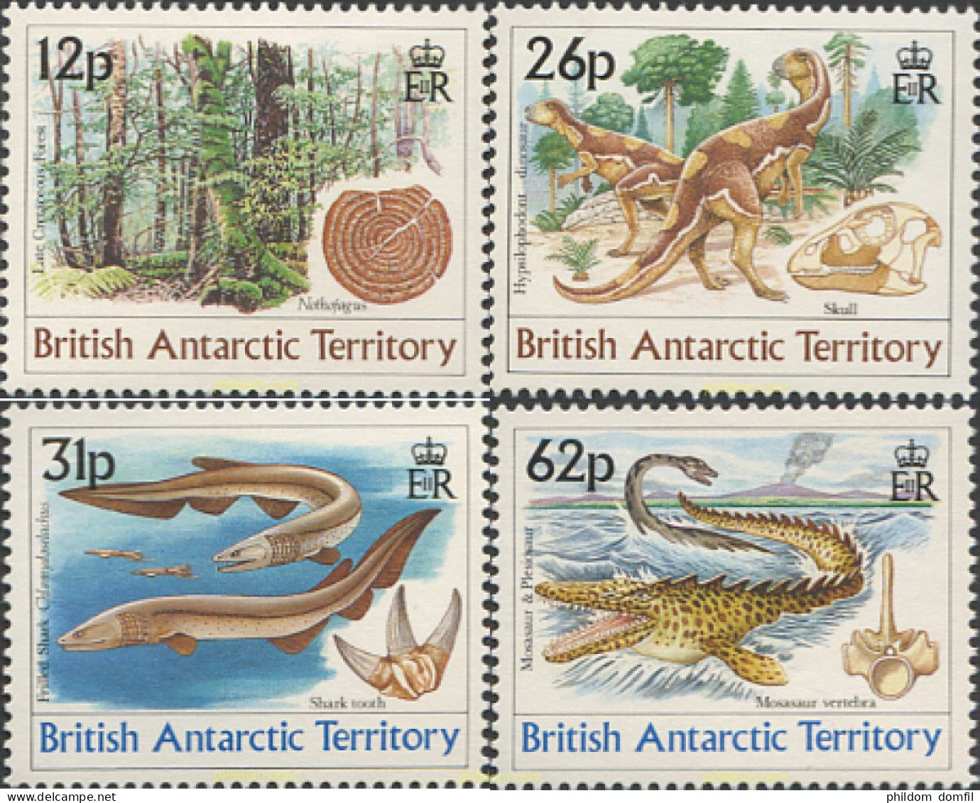 97381 MNH ANTARTIDA BRITANICA 1991 LA ERA DE LOS DINOSAURIOS - Unused Stamps