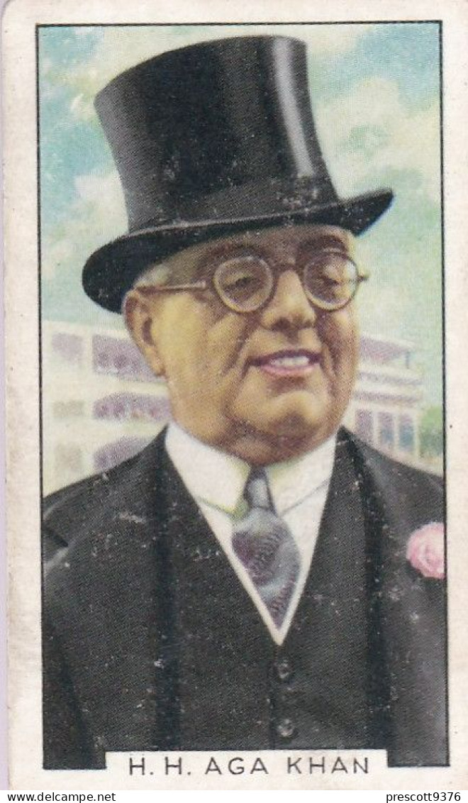 10 The Aga Khan - Sporting Personalities 1936 - Gallaher Cigarette Card - - Gallaher
