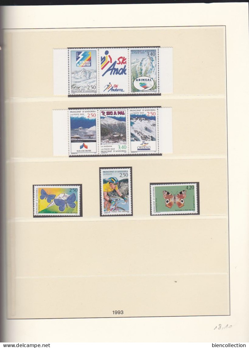 Andorre. Petite collection 1972/1996 ** valeur faciale 219€